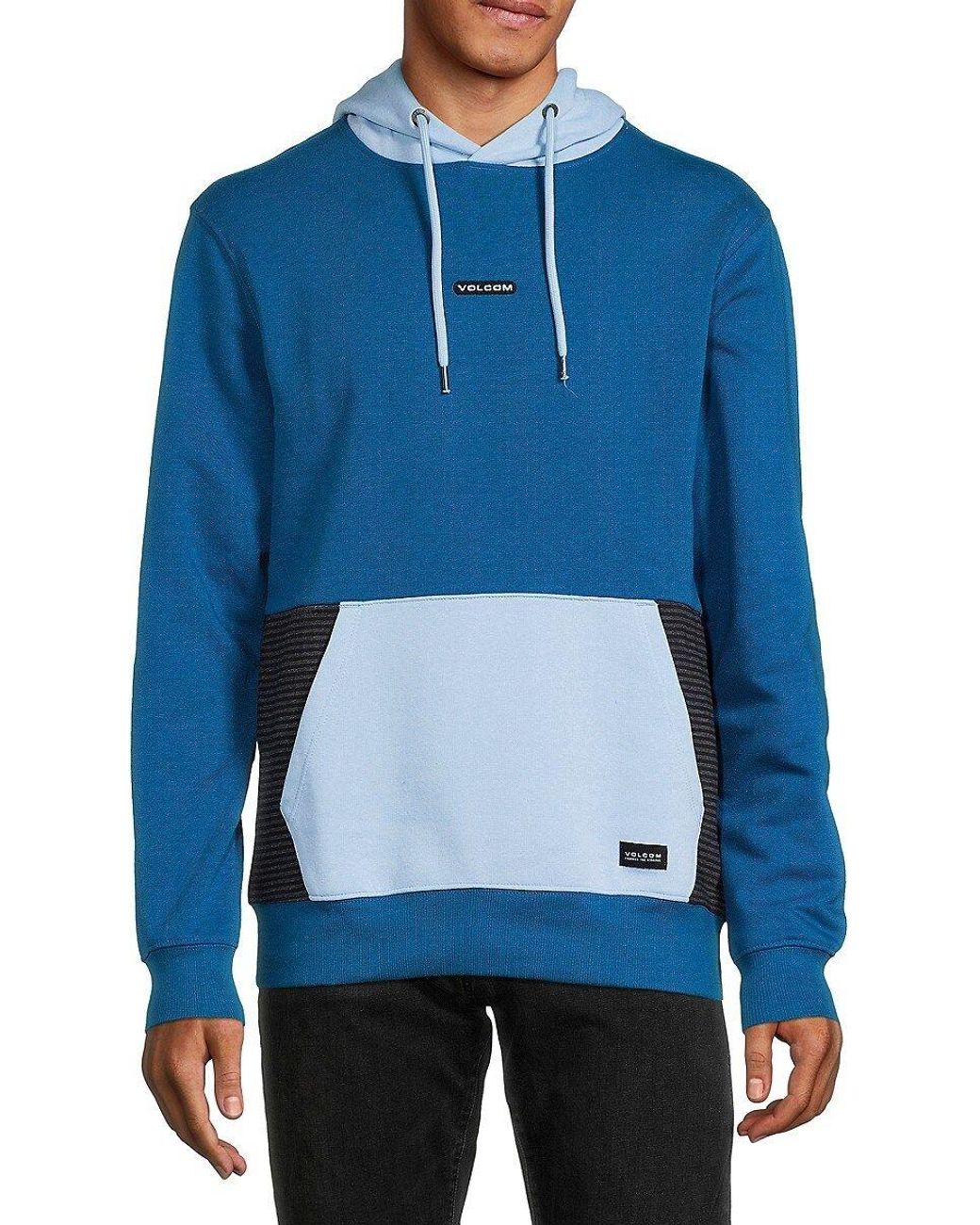 Volcom Foley Tone On Tone Hoodie in Blue for Men | Lyst