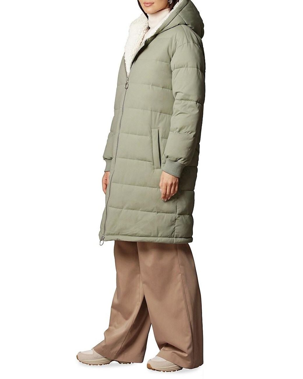 Avec les filles hooded down puffer coat deals