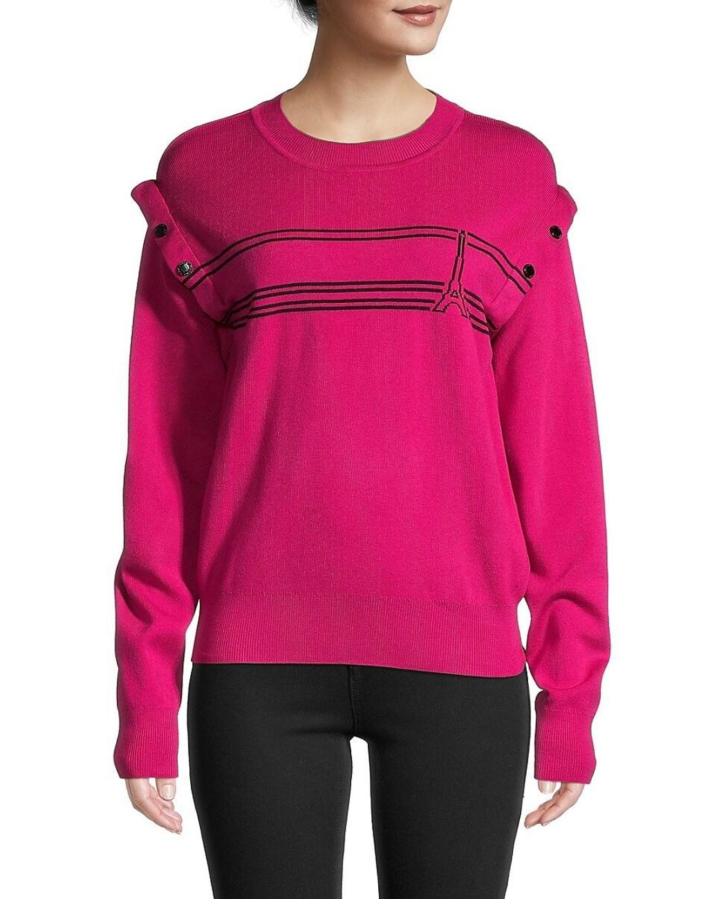 Karl lagerfeld pink sweater hot sale