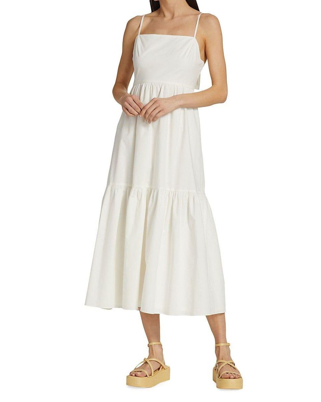 Wayf Pleated Cotton Midi-dress Best Sale | loughaty.com