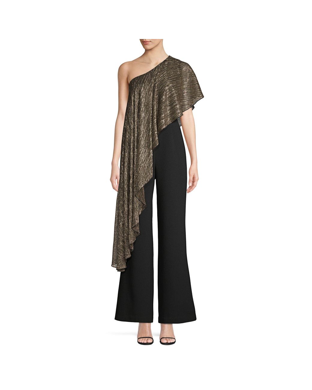 Trina turk deals black cape jumpsuit
