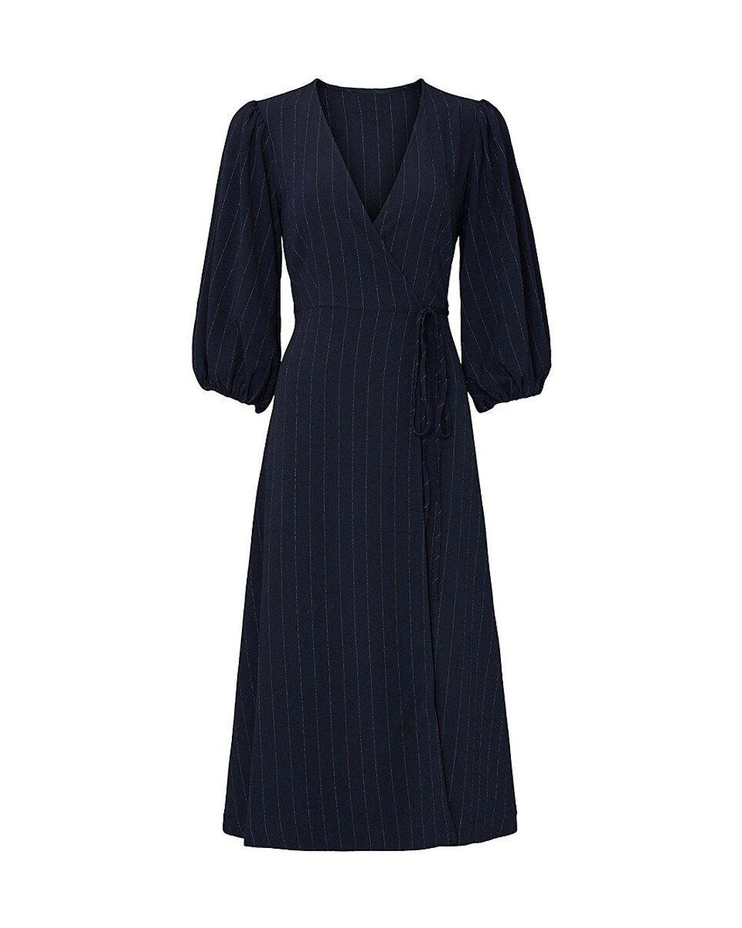 Ganni clark wrap dress hotsell