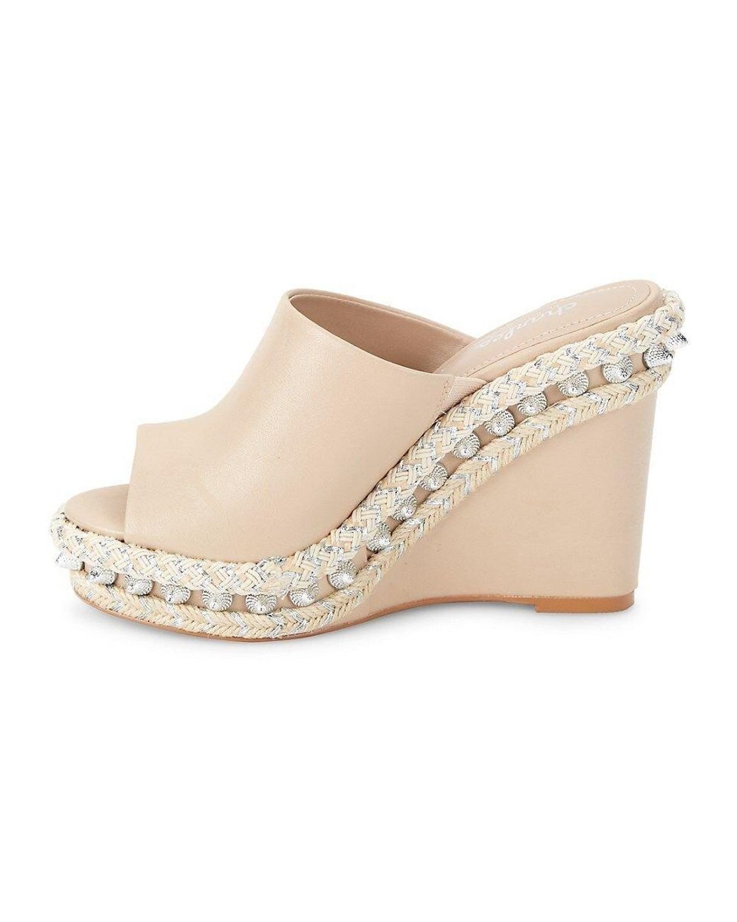 Charles David Haider Wedge Heel Sandals in Natural Lyst
