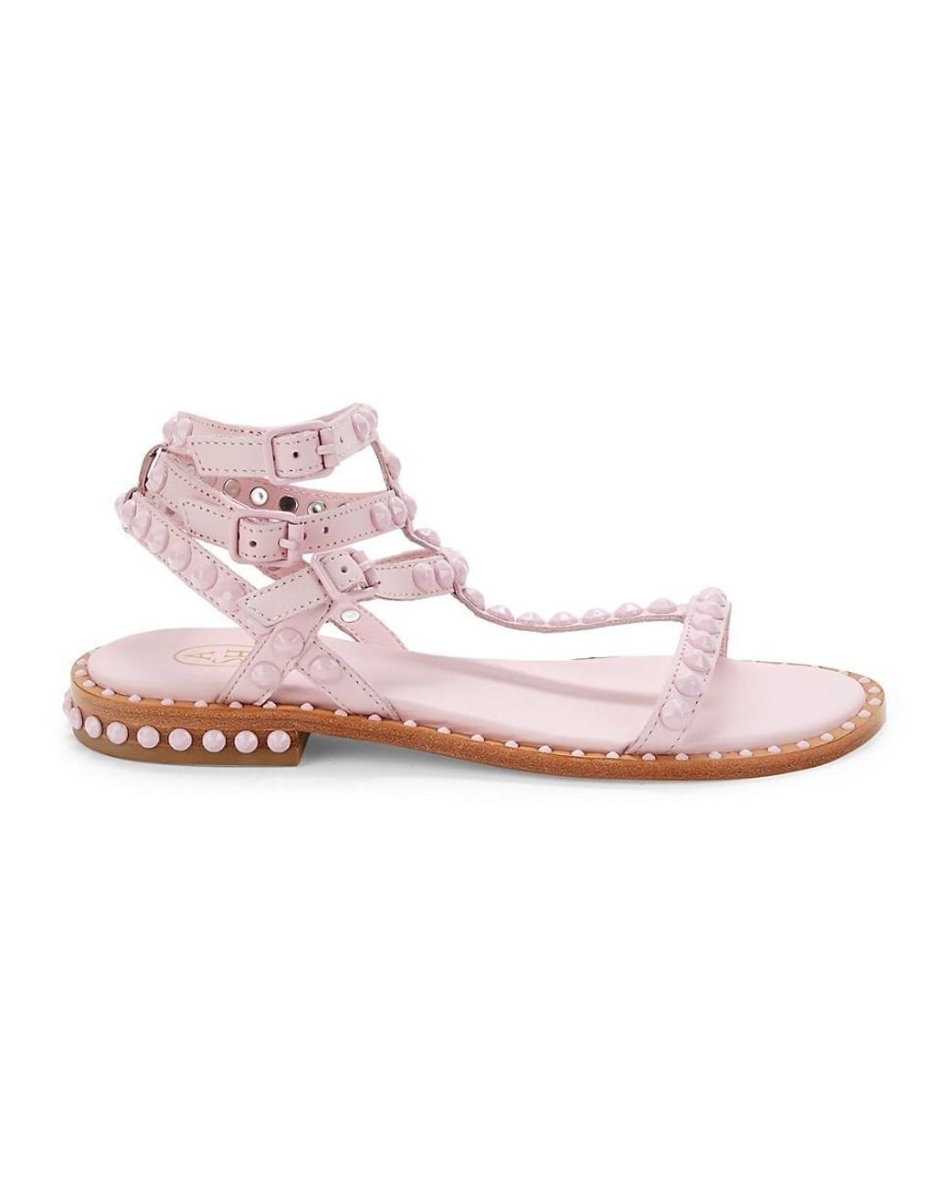 Ash Studded Flat Gladiator Sandals in Pink Lyst UK