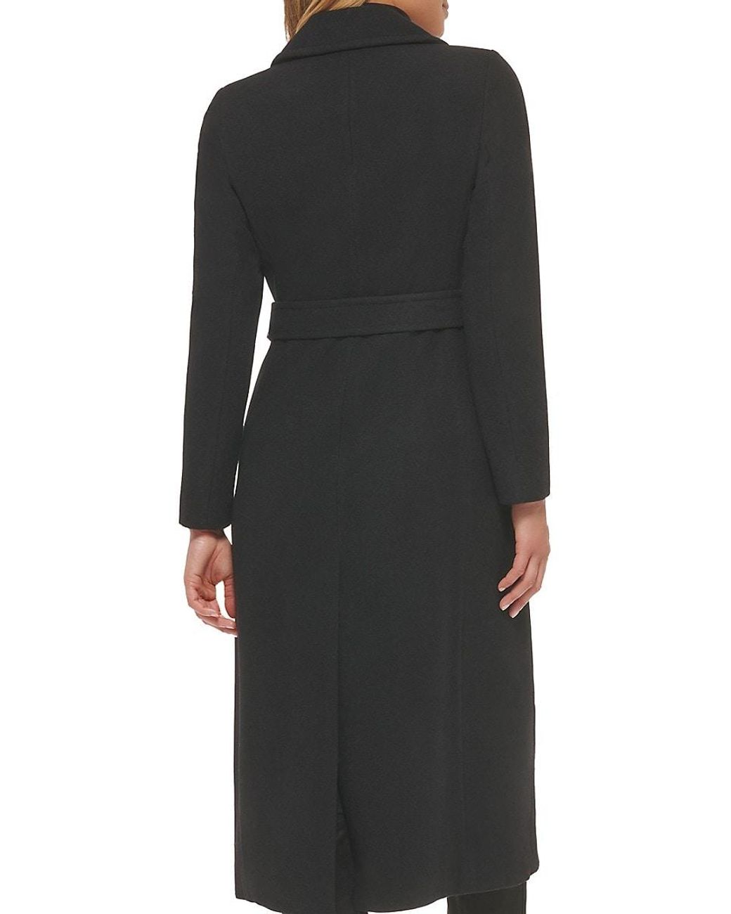 Calvin klein black dress coat Clearance