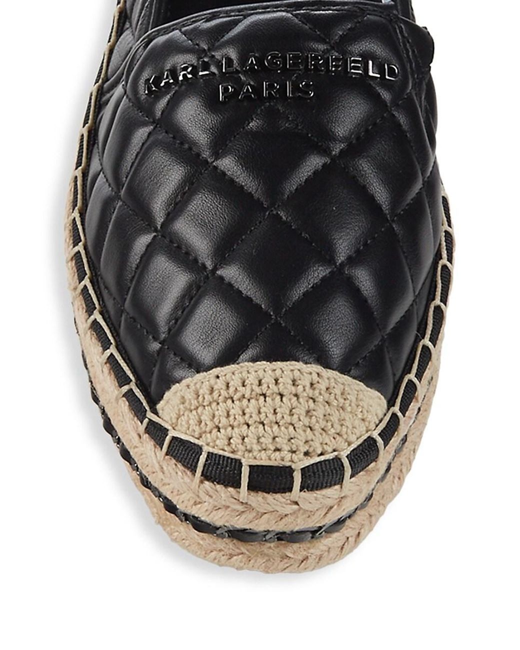 Karl Lagerfeld Dalia Quilted Platform Espadrilles | Lyst UK