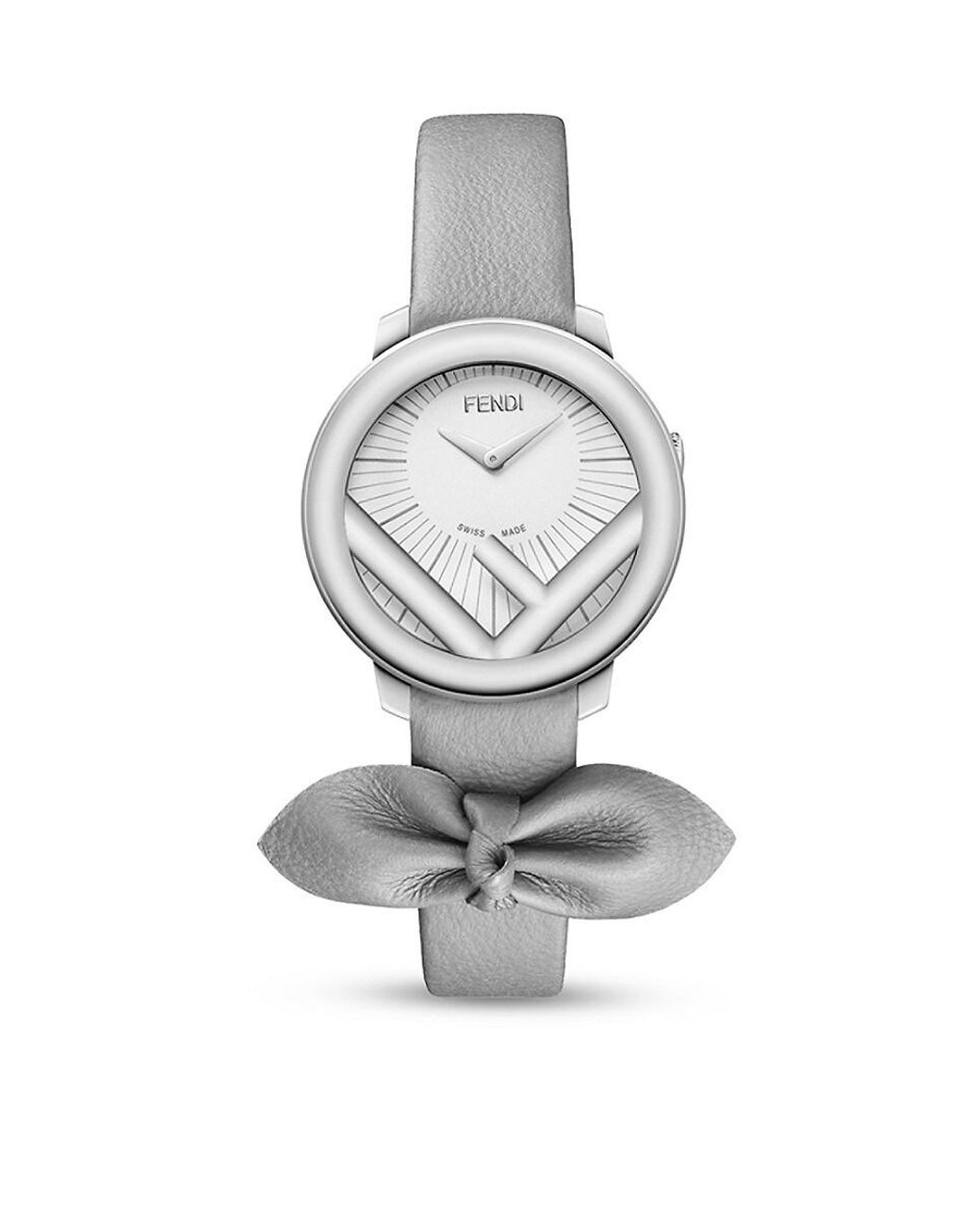Fendi Kim Jones Capsule 28Mm Stainless Steel Case & Leather