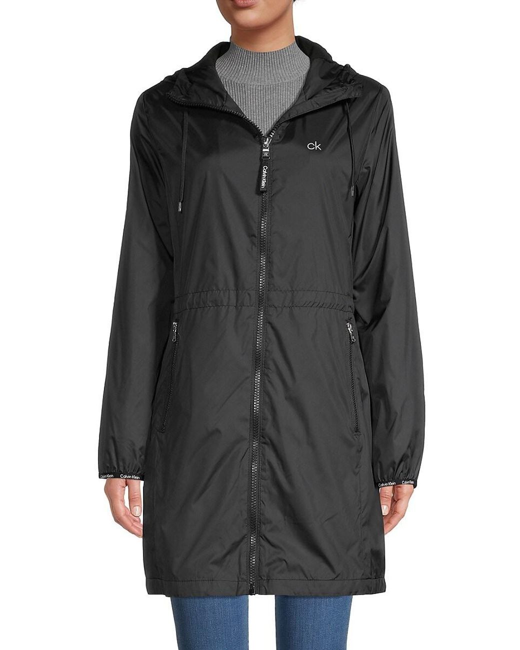 Calvin Klein Hooded Zip-up Jacket in 