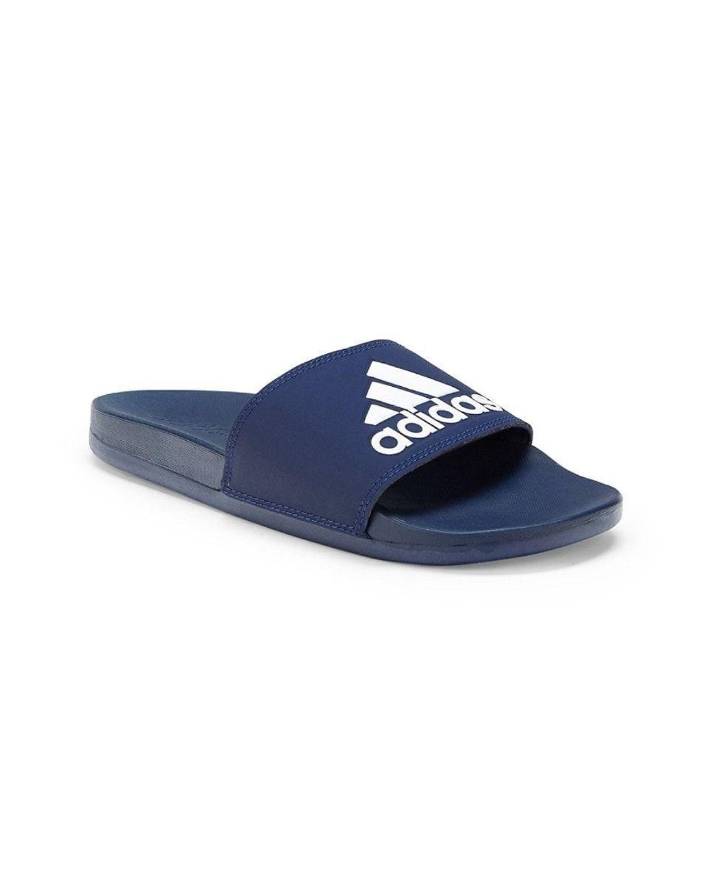 adidas Adilette Comfort Logo Slides in Blue for Men | Lyst