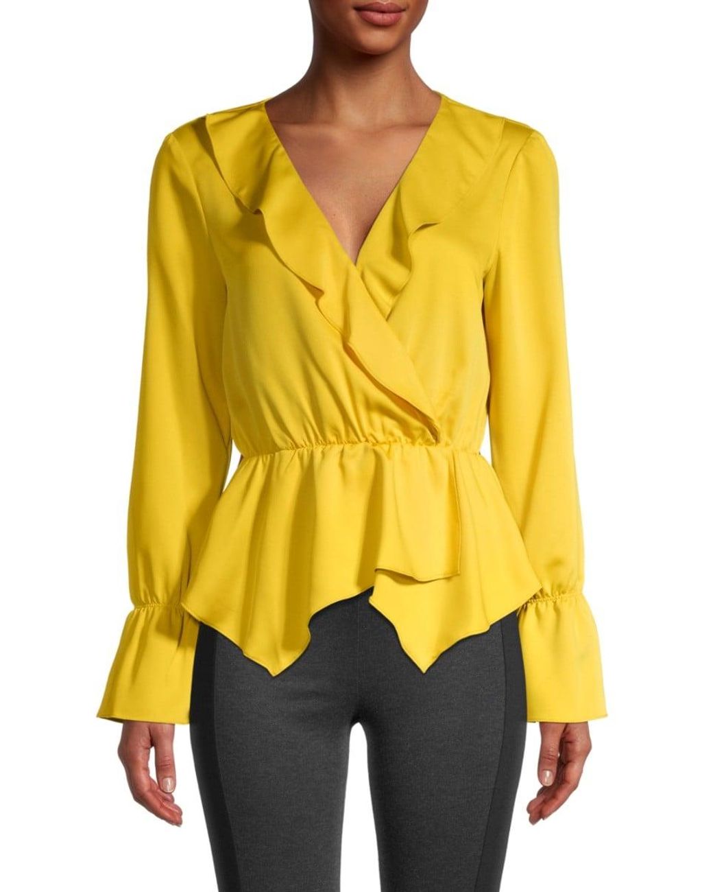 bcbg yellow top