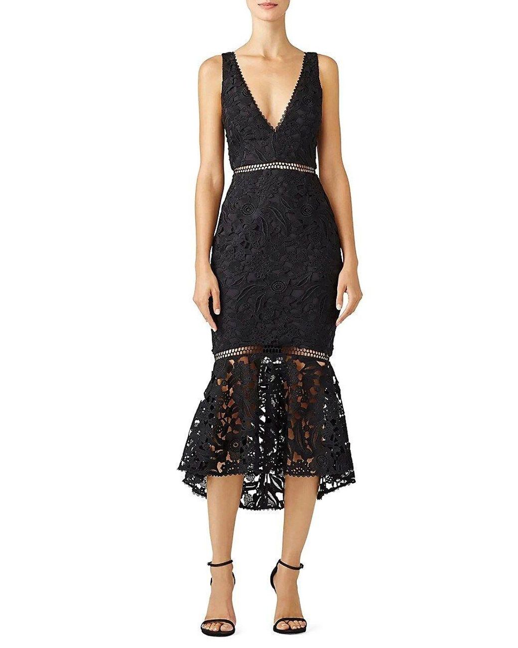 Nicholas plunging top navy dress