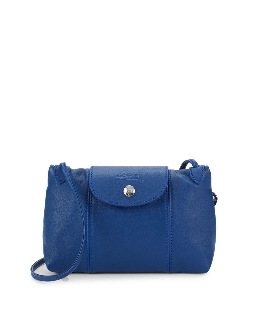 Le Pliage Cuir Crossbody bag Pilot Blue - Leather (L1061757729)