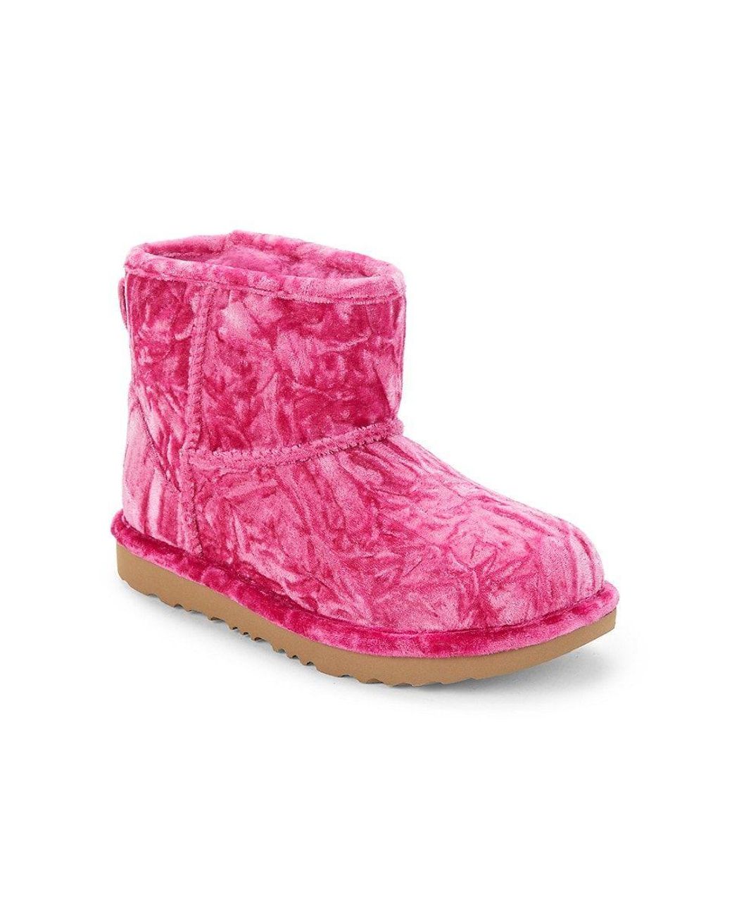 UGG Kid's Classic Mini Ii Faux Fur Snow Boots in Pink | Lyst
