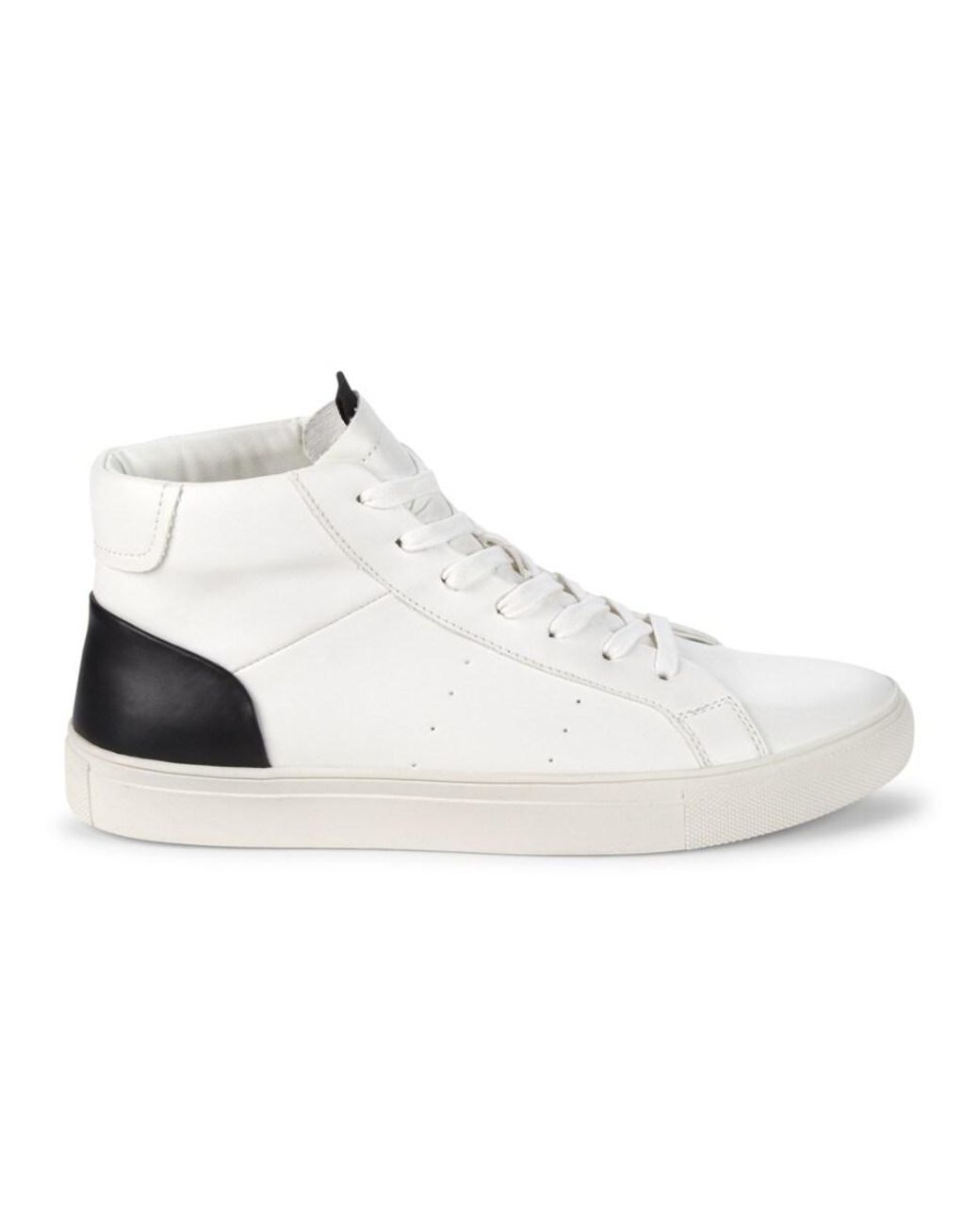 Steve Madden Men's Colorblock High-top Sneakers - White Black - Size 9 ...
