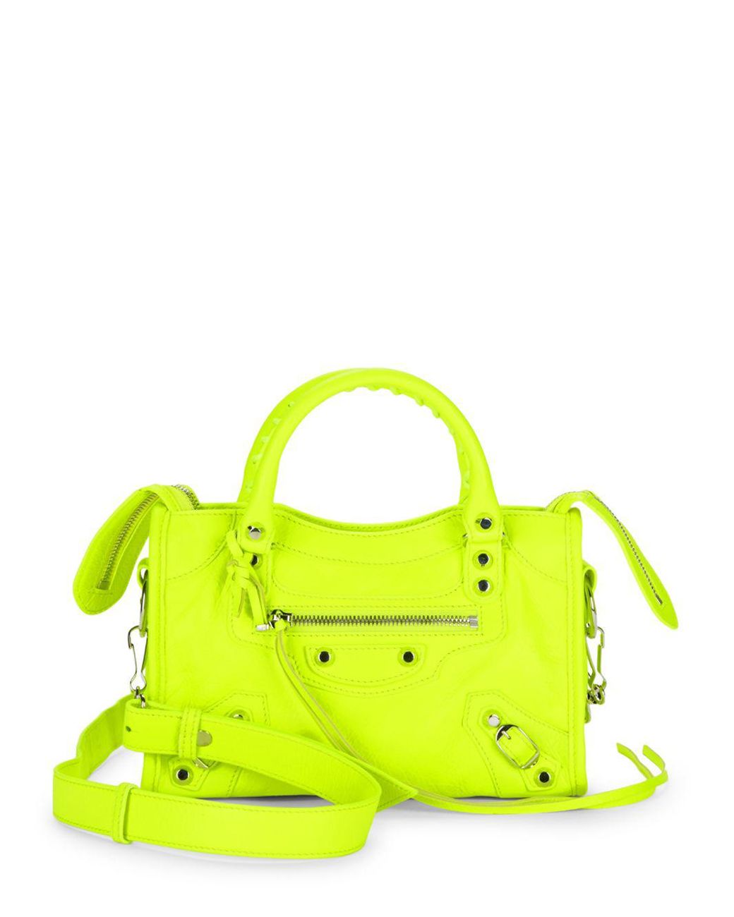 Balenciaga Neon Leather Bag in Neon Green (Yellow) | Lyst