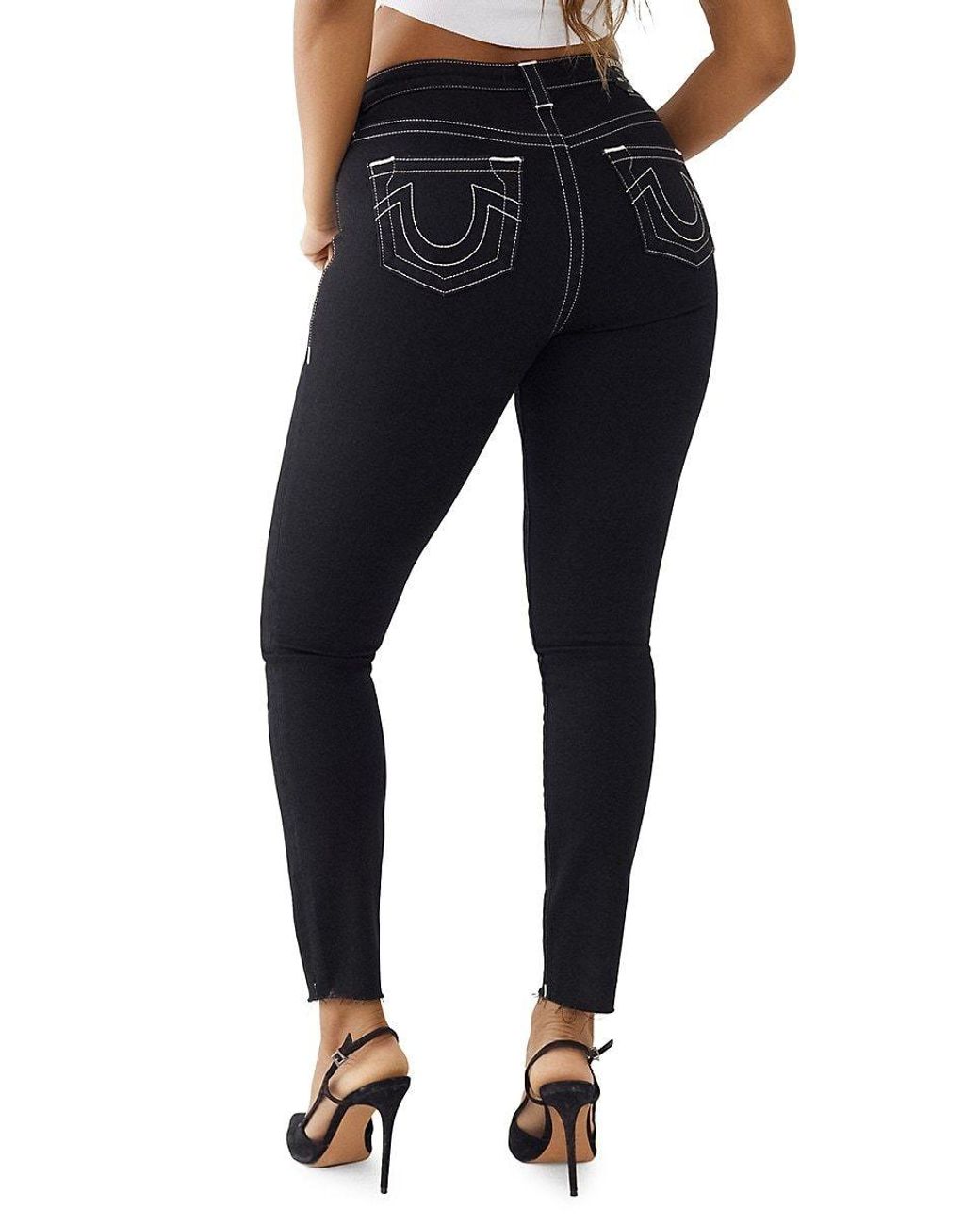 True Religion Halle High Rise Skinny Jeans in Blue | Lyst