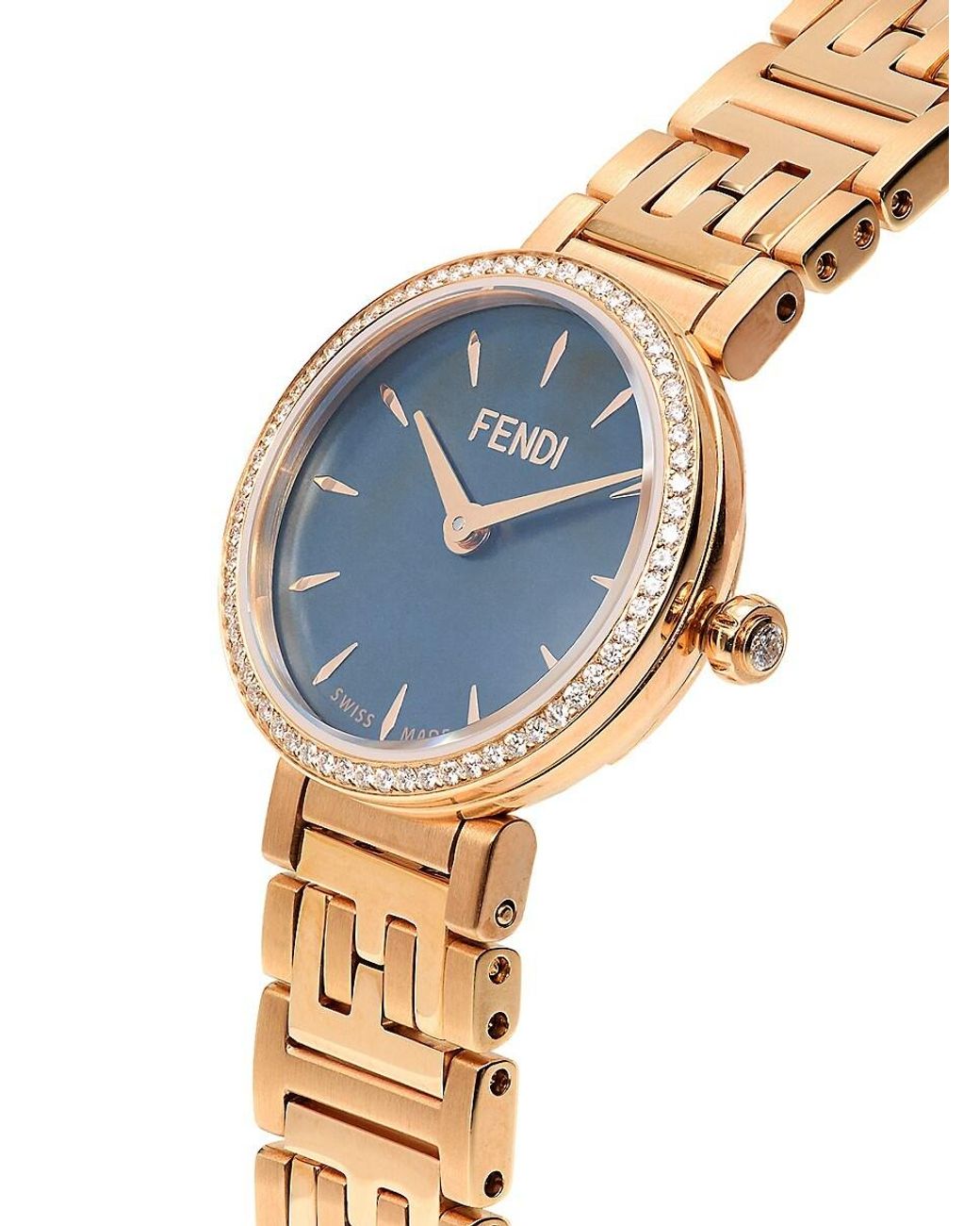 【FENDI】Forever ダイヤモンド ウォッチ マザーオブパール 19mm Fendi 19mm Stainless Steel Rose Goldtone,mother Of Pearl