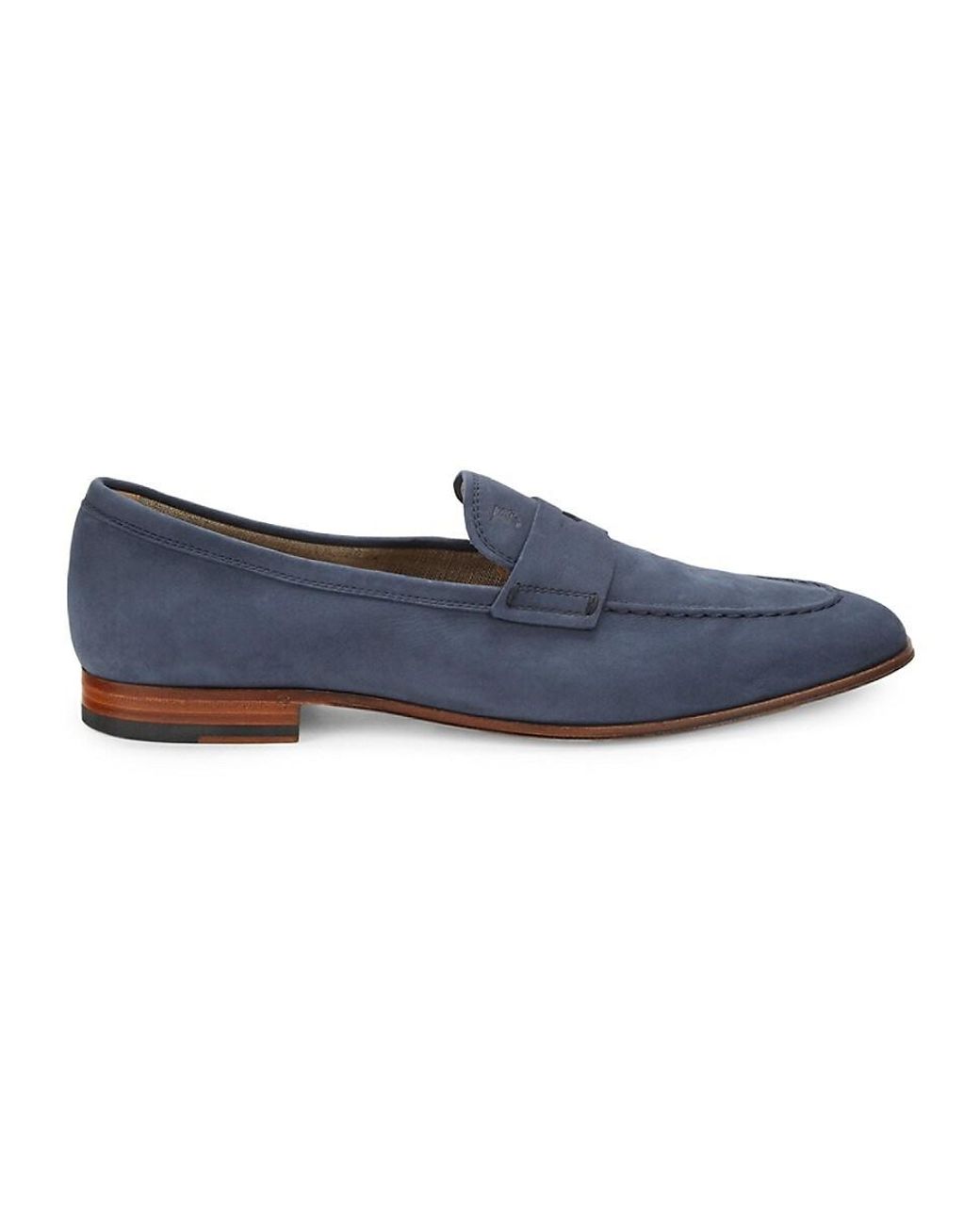 Tod's Mocassino Suede Penny Loafers in Blue for Men | Lyst