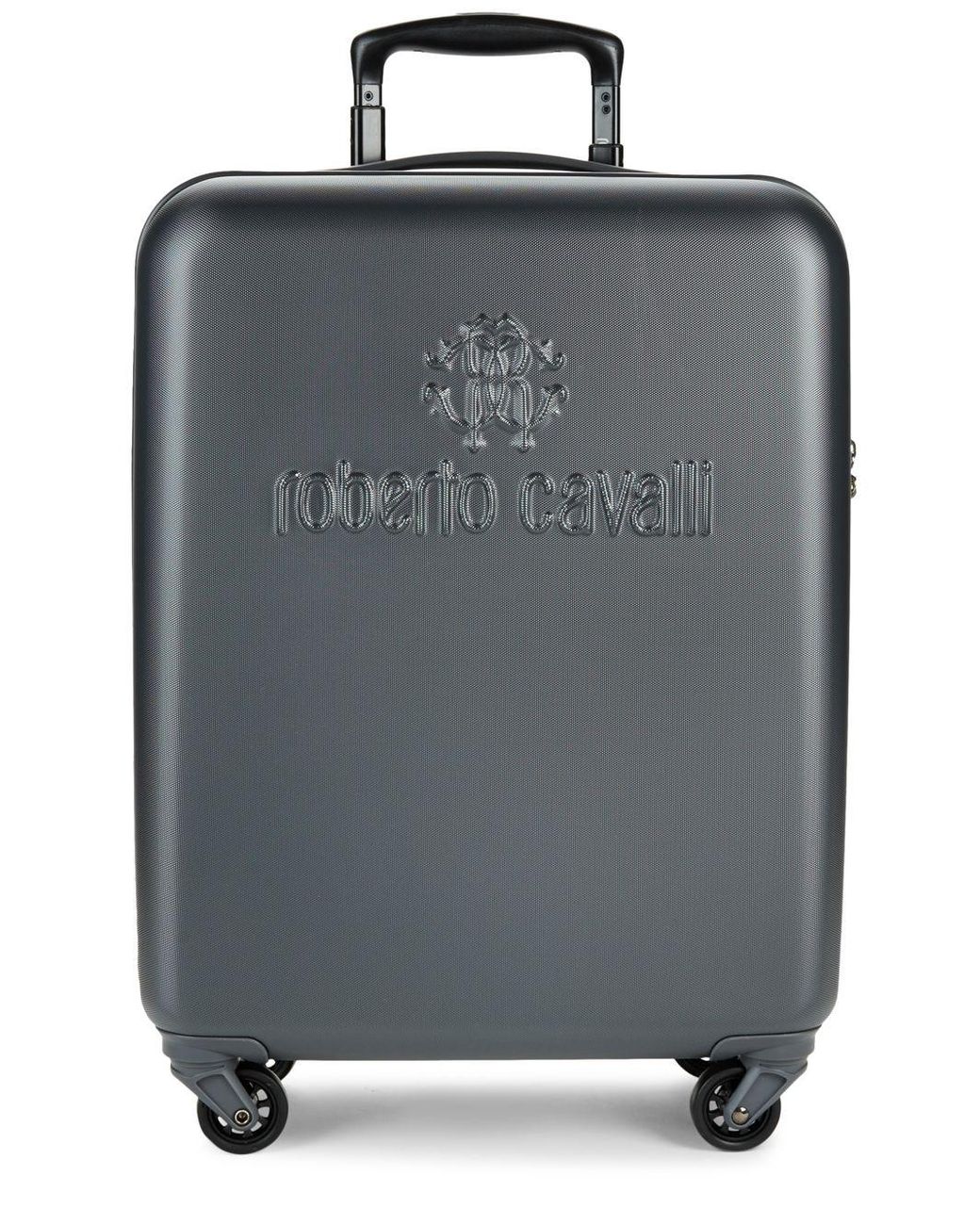 Roberto Cavalli Rubber Logo Hardshell Suitcase in Grey (Gray) | Lyst