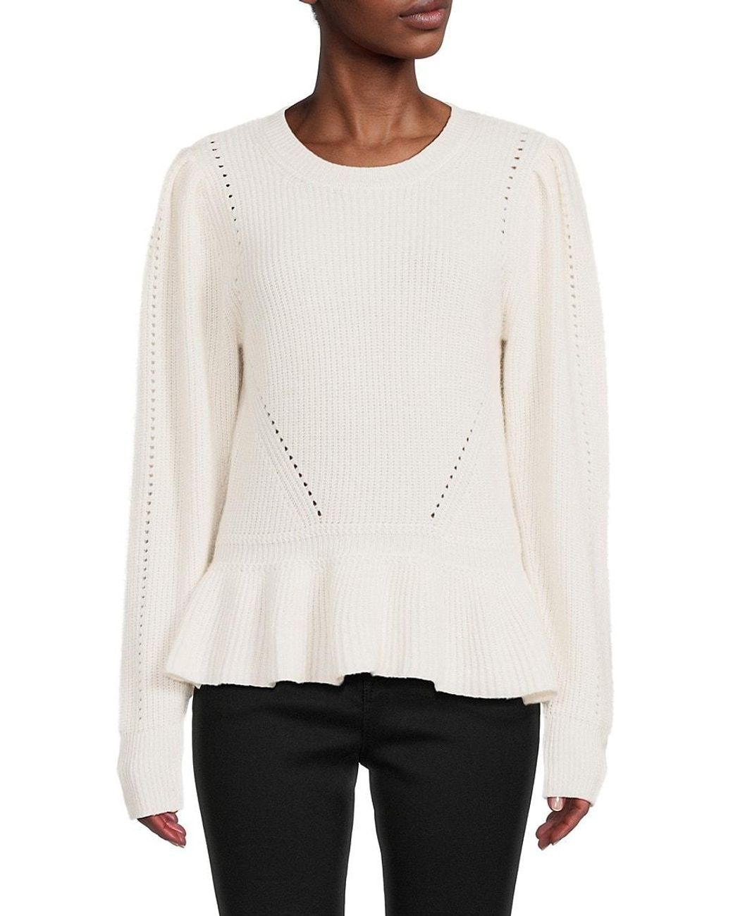 Peplum cashmere sweater sale