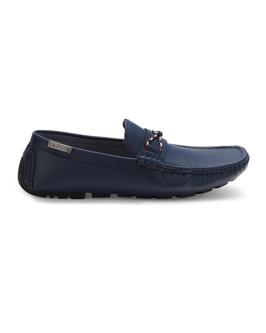 Tommy Hilfiger Faux Leather Loafers in Dark Blue (Blue) for Men Lyst