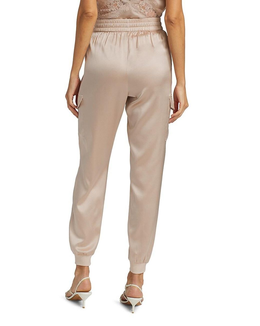 Cami NYC Elsie Silk Joggers in Natural Lyst UK