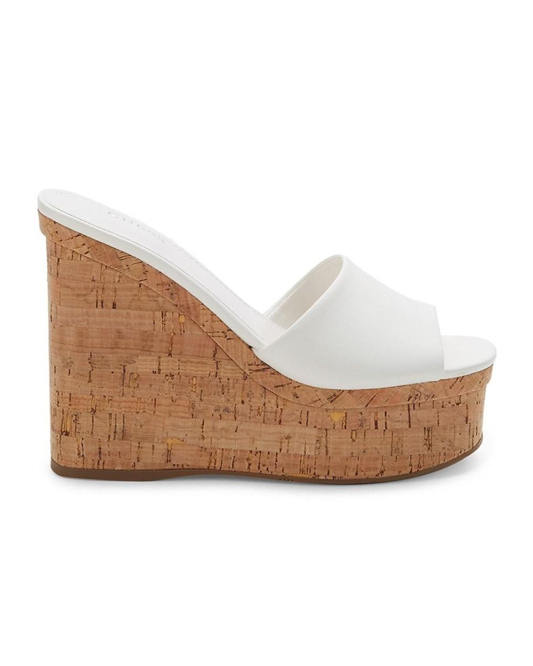 Guess Cork Wedge Sandals in White Lyst