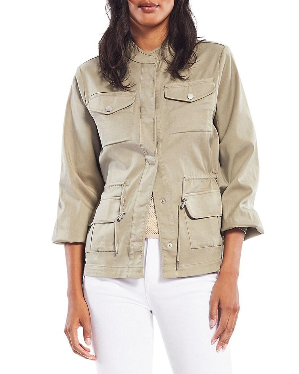 ecru Solidhued Utility Jacket Lyst