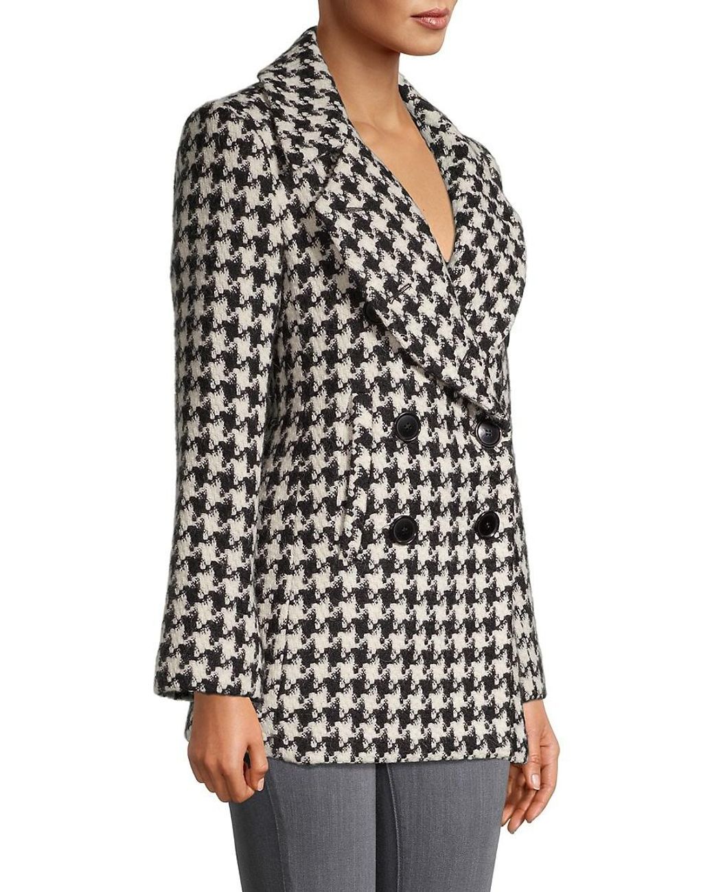 Sofia cashmere houndstooth peacoat Clearance