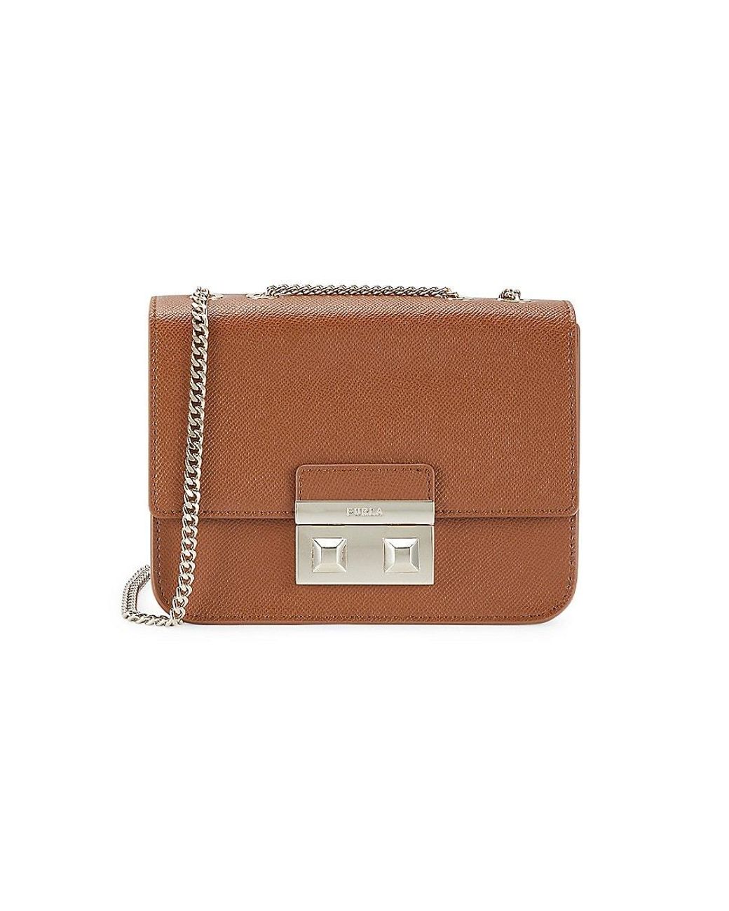 Furla Mini Bella Leather Shoulder Bag in Brown Lyst Australia