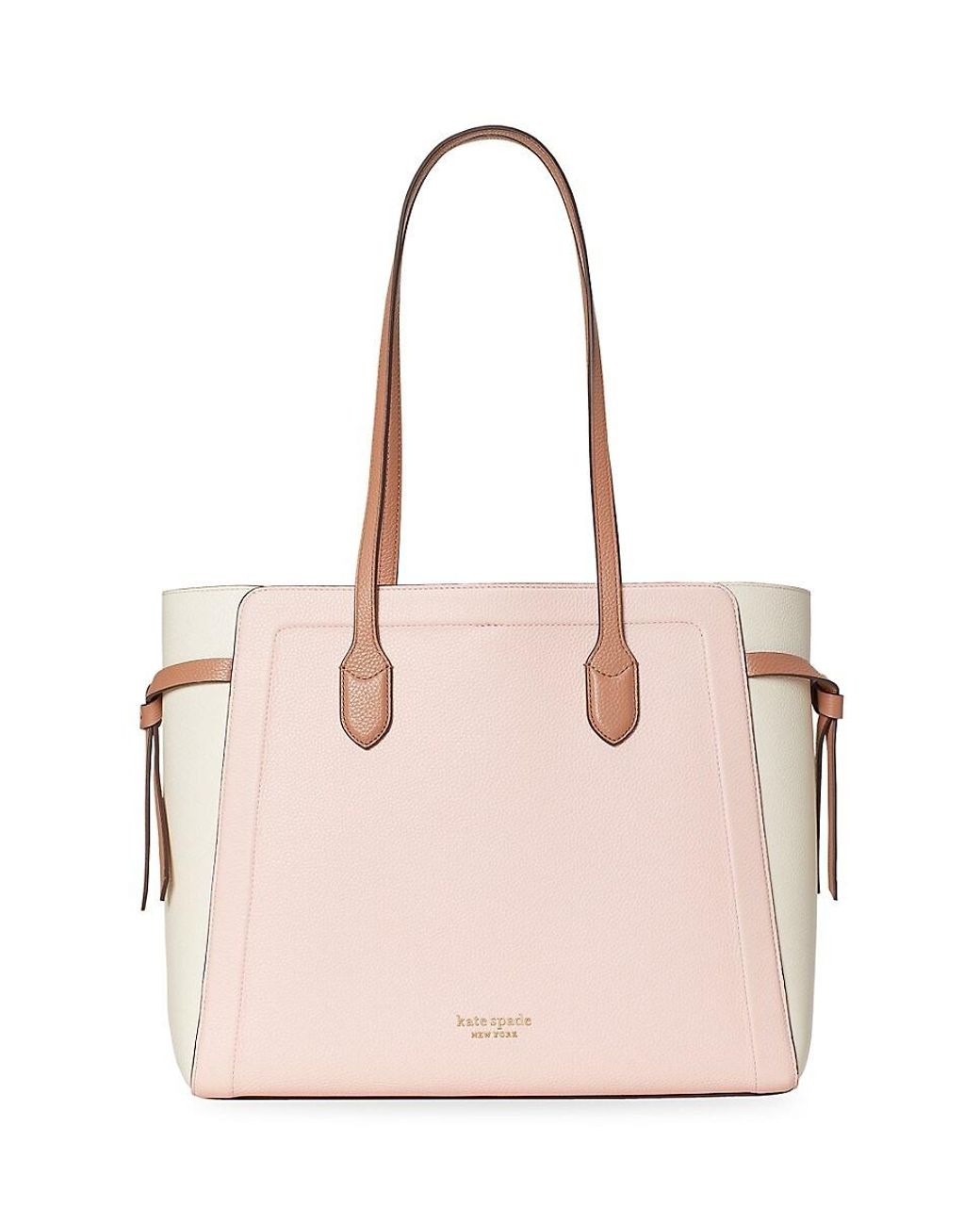 Kate Spade Knott Large Leather Tote in Pink | Lyst