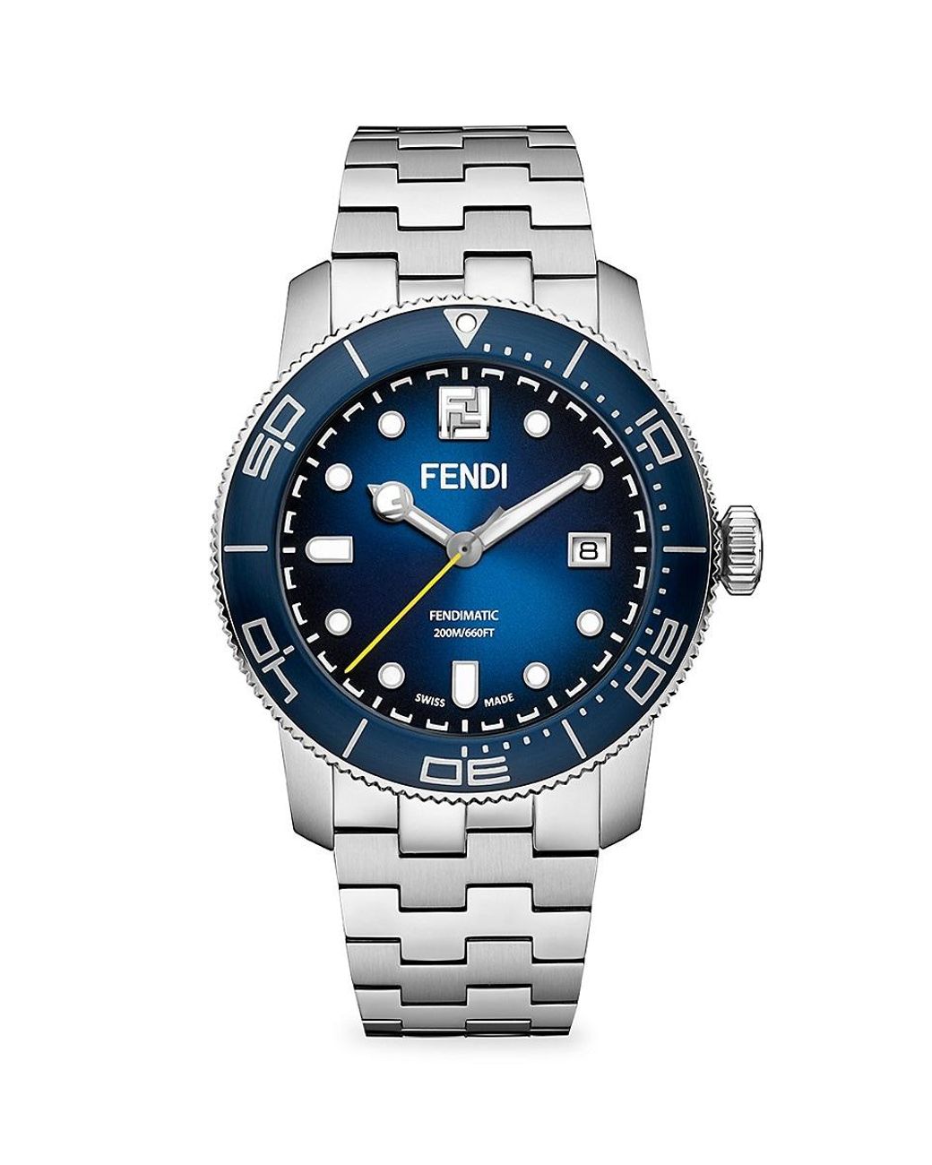 Fendi Aqua 42mm Stainless Steel Automatic Diver Watch in