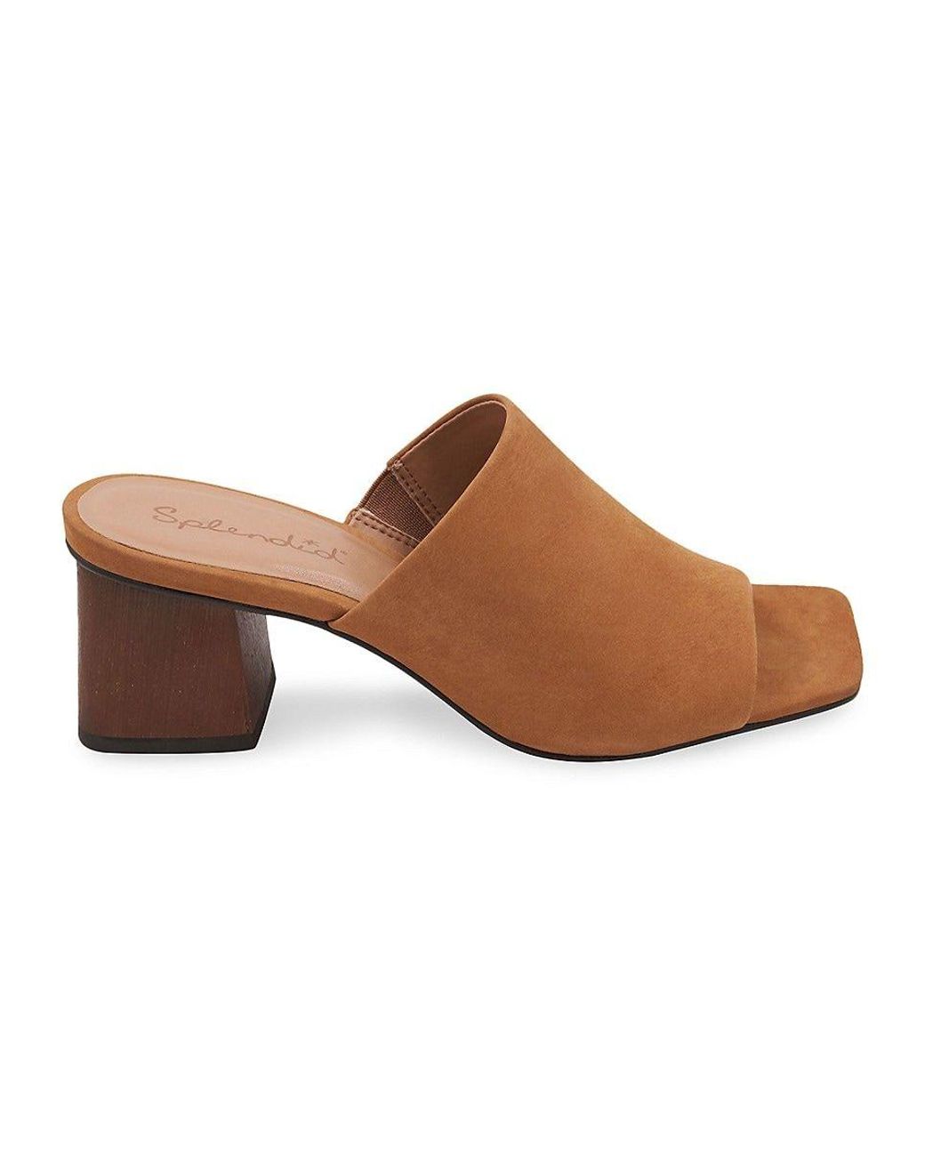 Splendid Block Heel Mules in Brown | Lyst