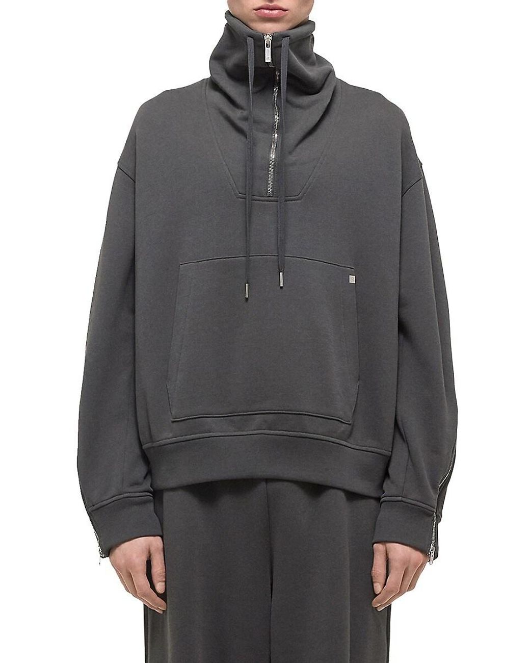 HELMUT LANG｜ (Funnel Neck Pullover Sweatshirt (O04HM509 Helmut Lang Funnel Neck Pullover | HELMUTLANG.COM