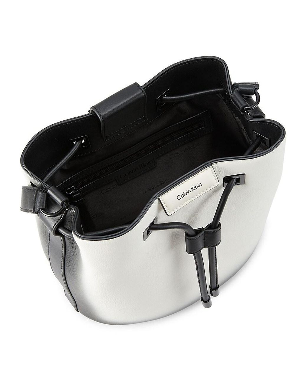 Black contrast bucket cross body bag best sale
