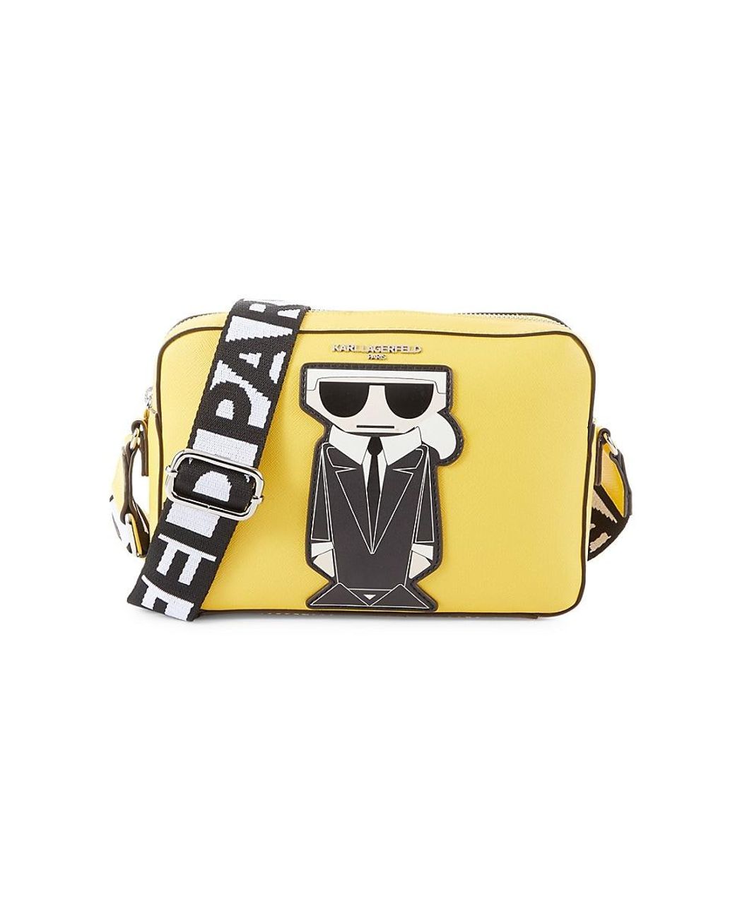 Karl Lagerfeld Logo Crossbody Bag in Yellow Lyst