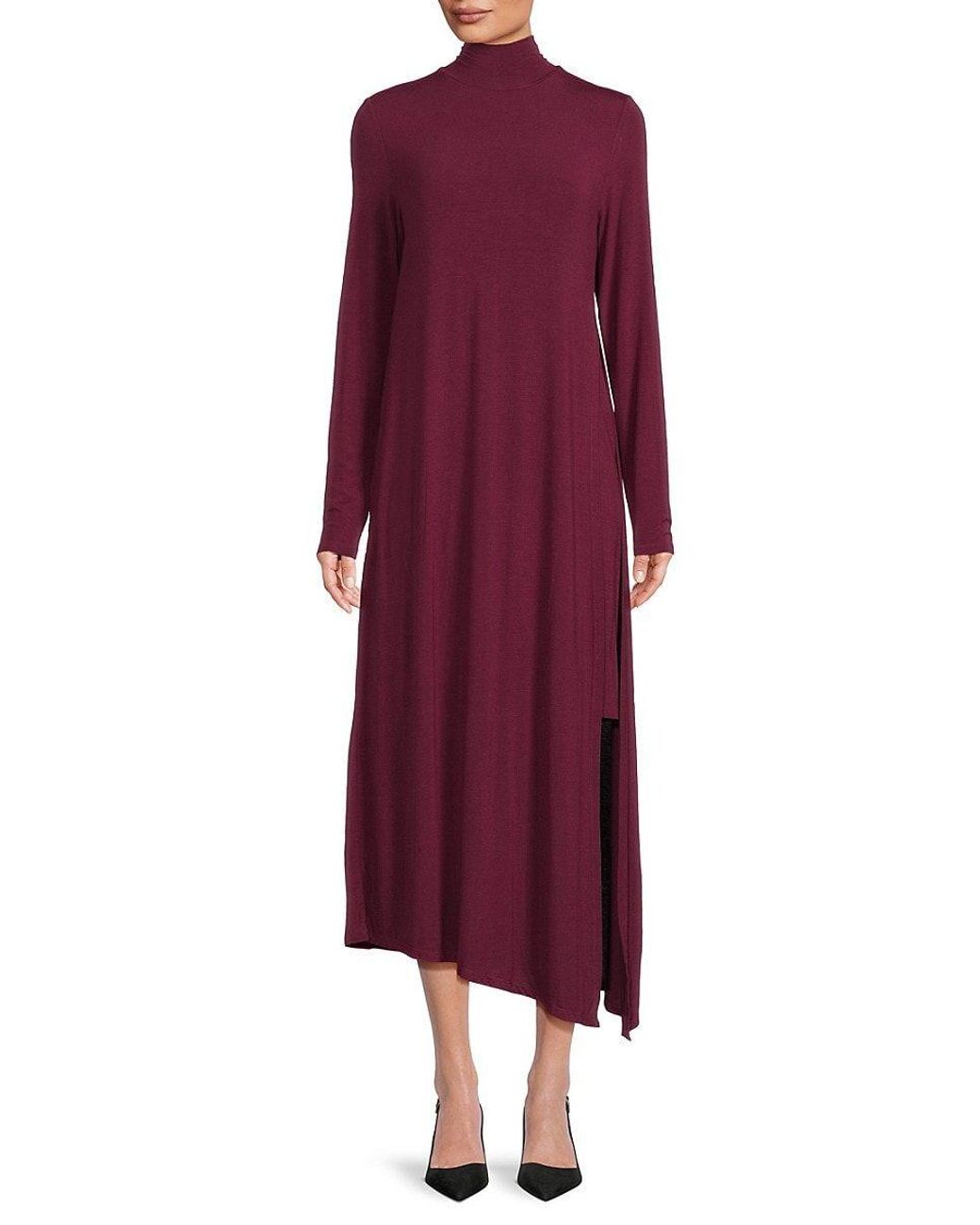 Bcbgmaxazria asymmetrical top turtleneck dress