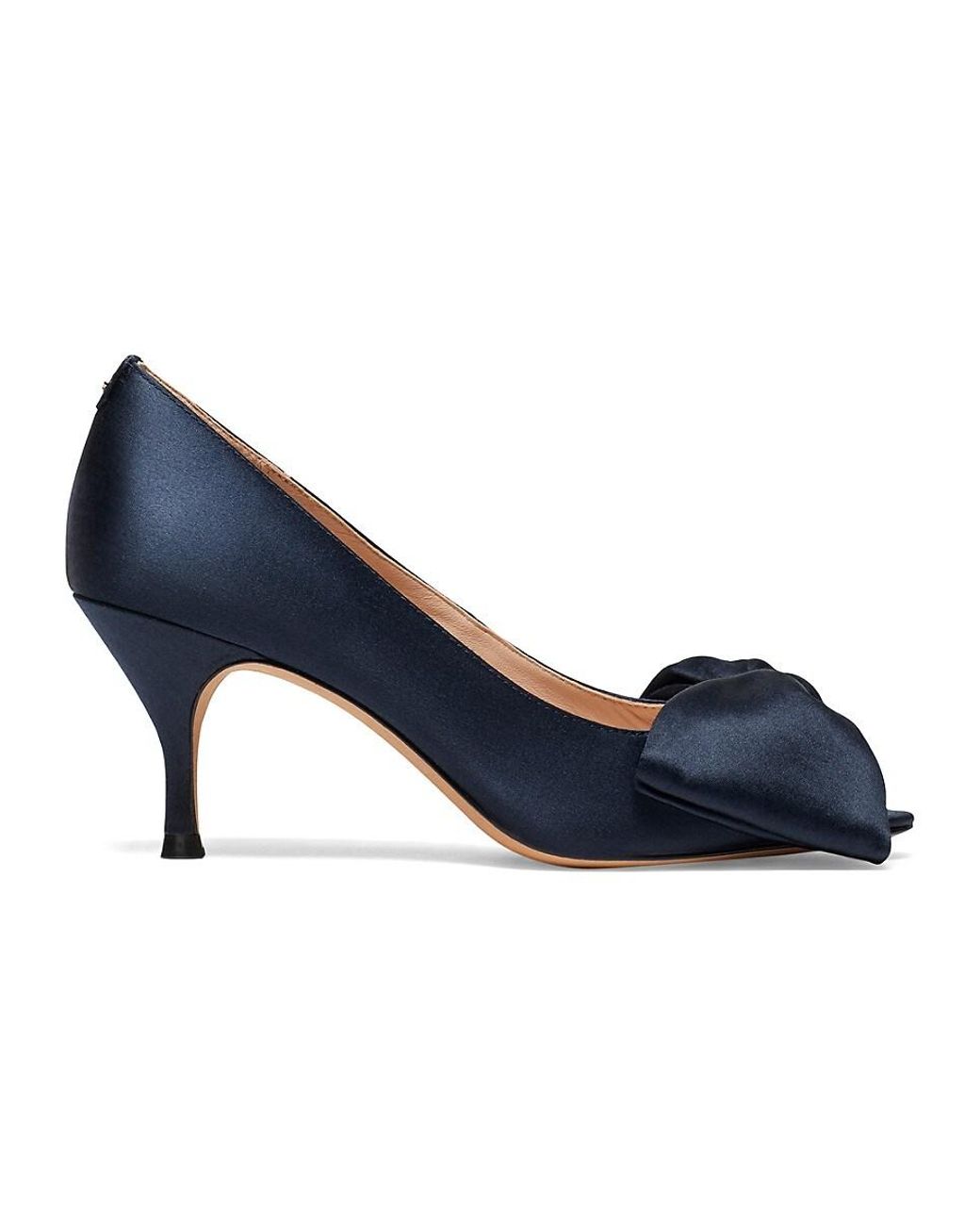 Kate Spade Crawford Bow Satin Pumps in Blue | Lyst