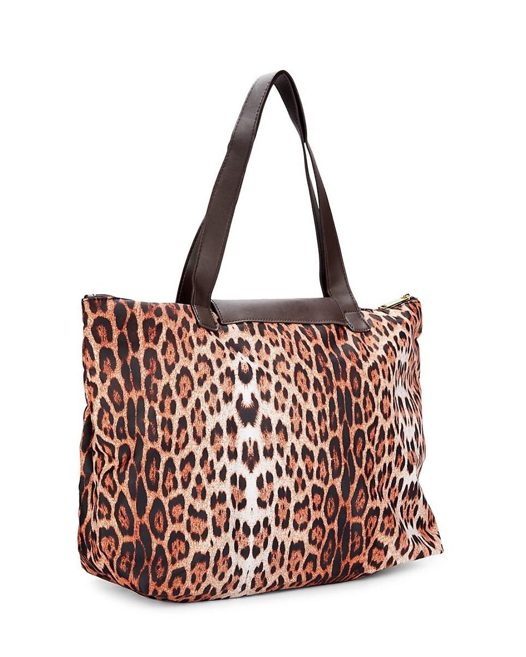 Cavalli Class★by Roberto Cavalli Large Leopard Print Tote Cavalli Class by Roberto Cavalli Large Print Tote in Brown