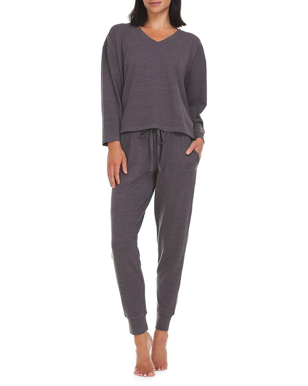 Flora Nikrooz Trina 2-piece Pajama Set in Gray | Lyst
