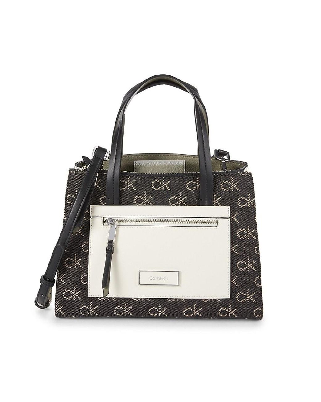 calvin klein black satchel