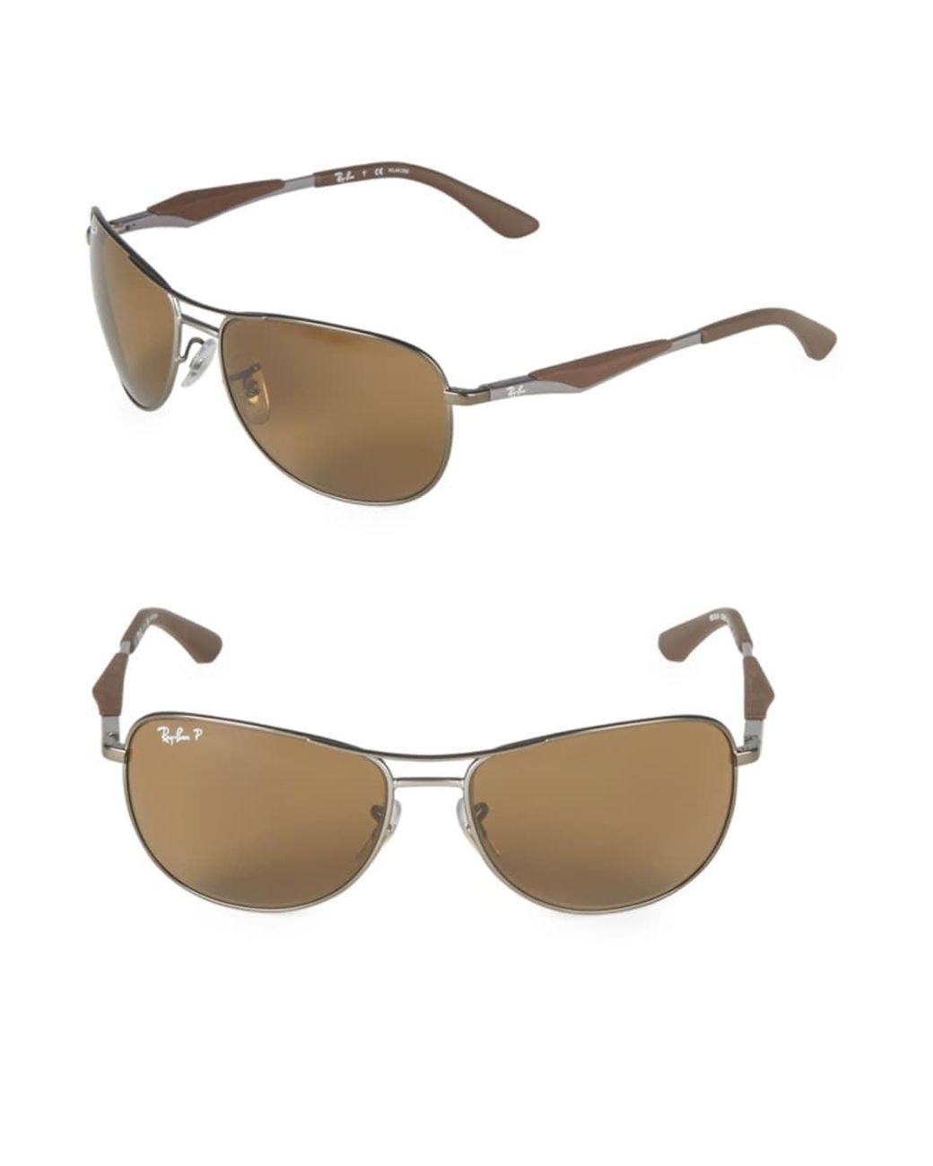 Ray Ban Women S 59mm Classic Polarized Aviator Sunglasses Gunmetal Lyst