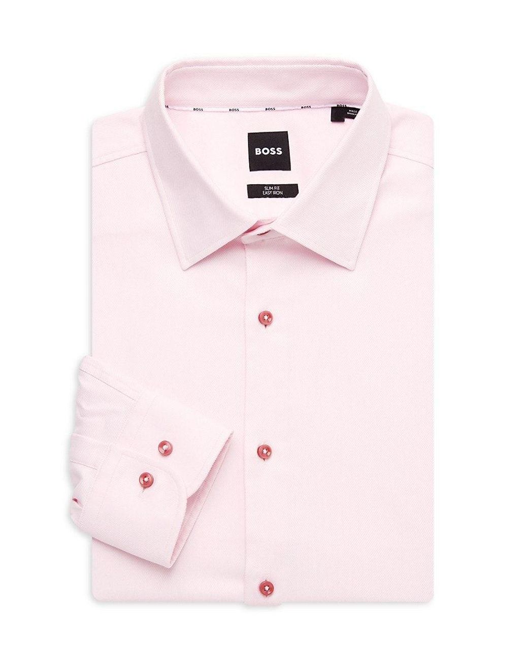 Hugo boss discount pink dress shirt