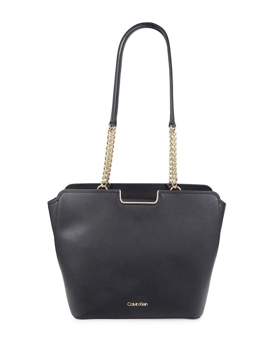 Calvin Klein Finley Chain Tote in Black Lyst