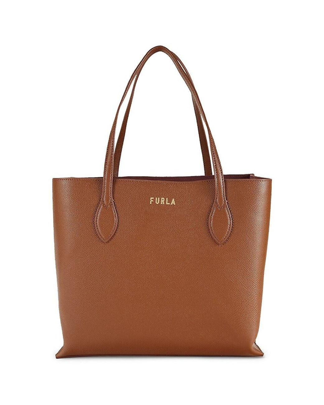 Furla Brown Leather Tote Bag For Sale at 1stDibs  furla genuine leather bag,  furla made in tunisia, furla brown leather bag