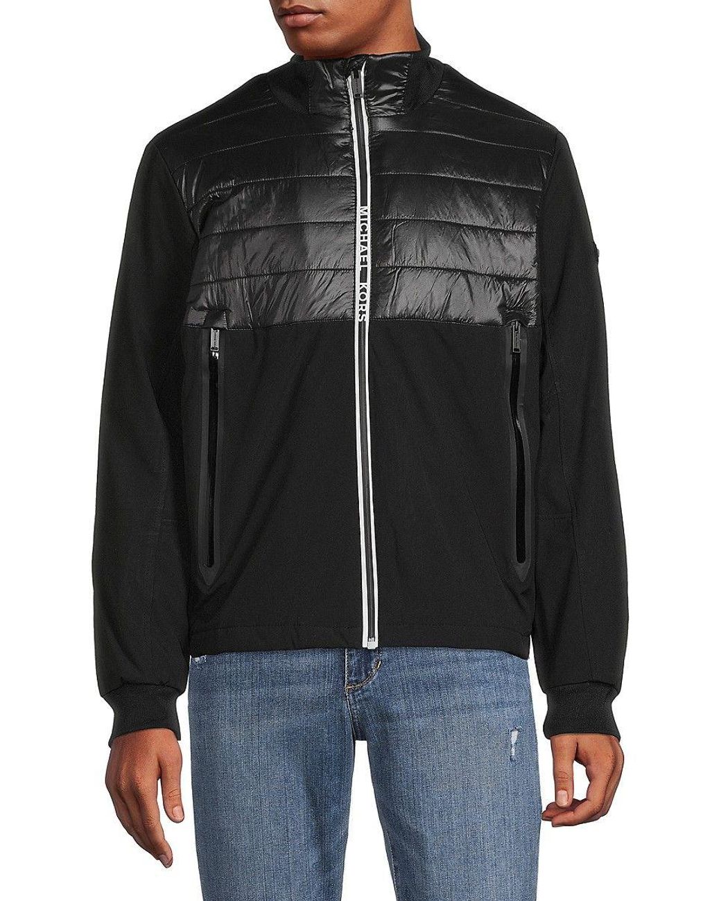 Michael Kors Clemenza Knit Puffer Jacket in Black for Men | Lyst