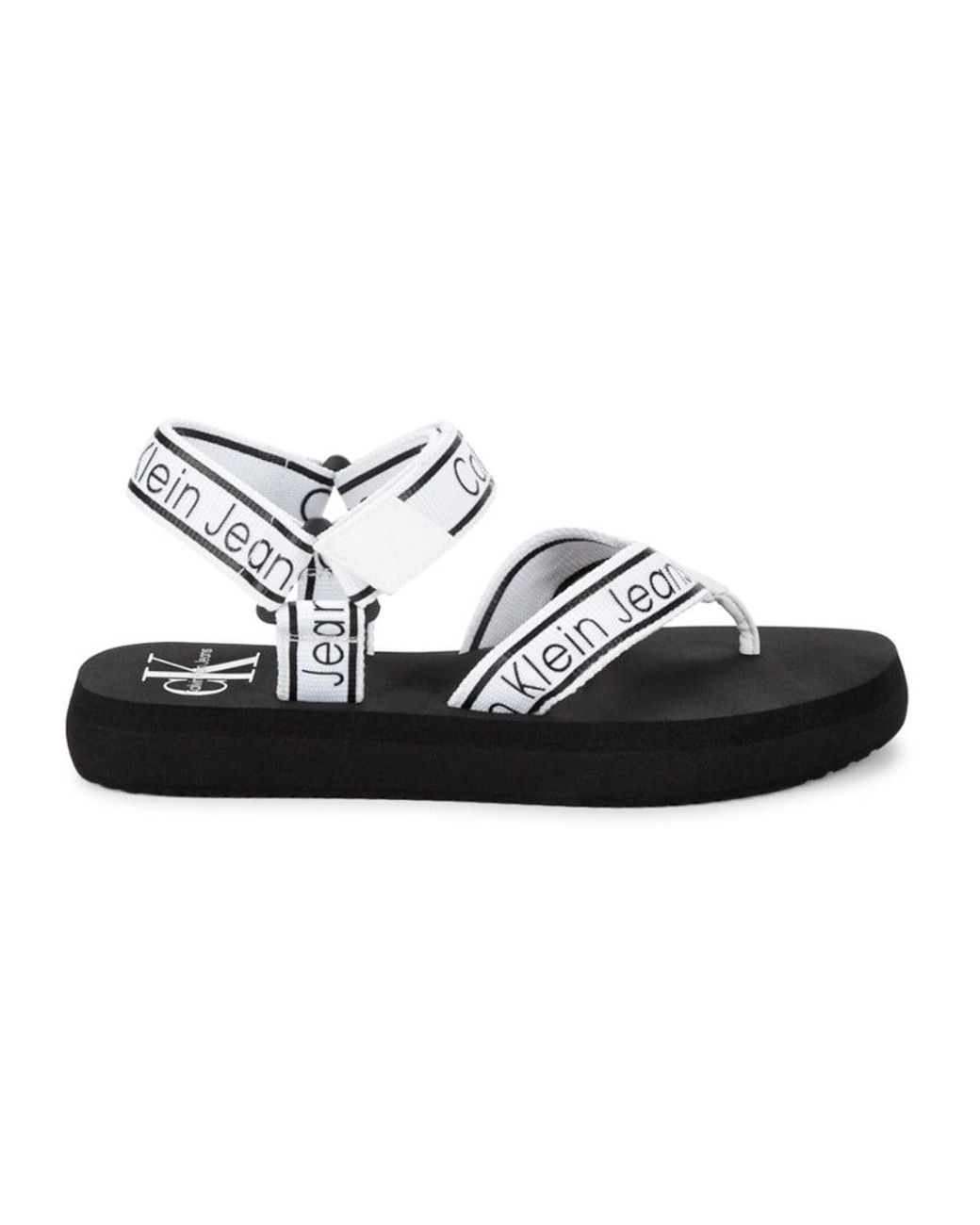 Calvin Klein Mikki Ankle-strap Sandals in Black Lyst