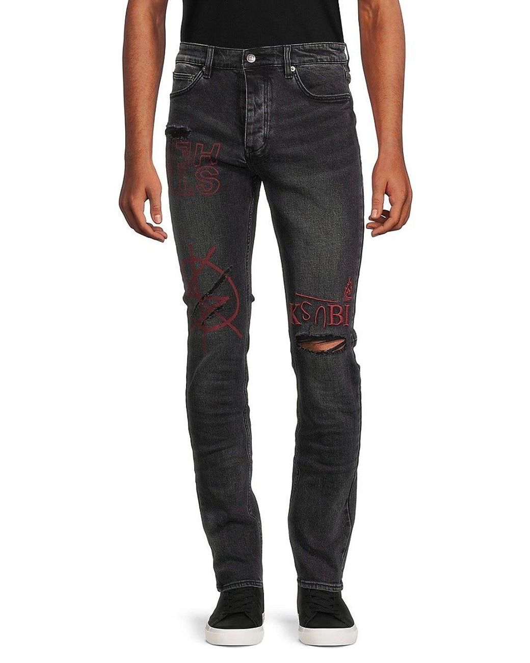 Ksubi Dchitch Maniac Ripped Jeans in Black for Men Lyst