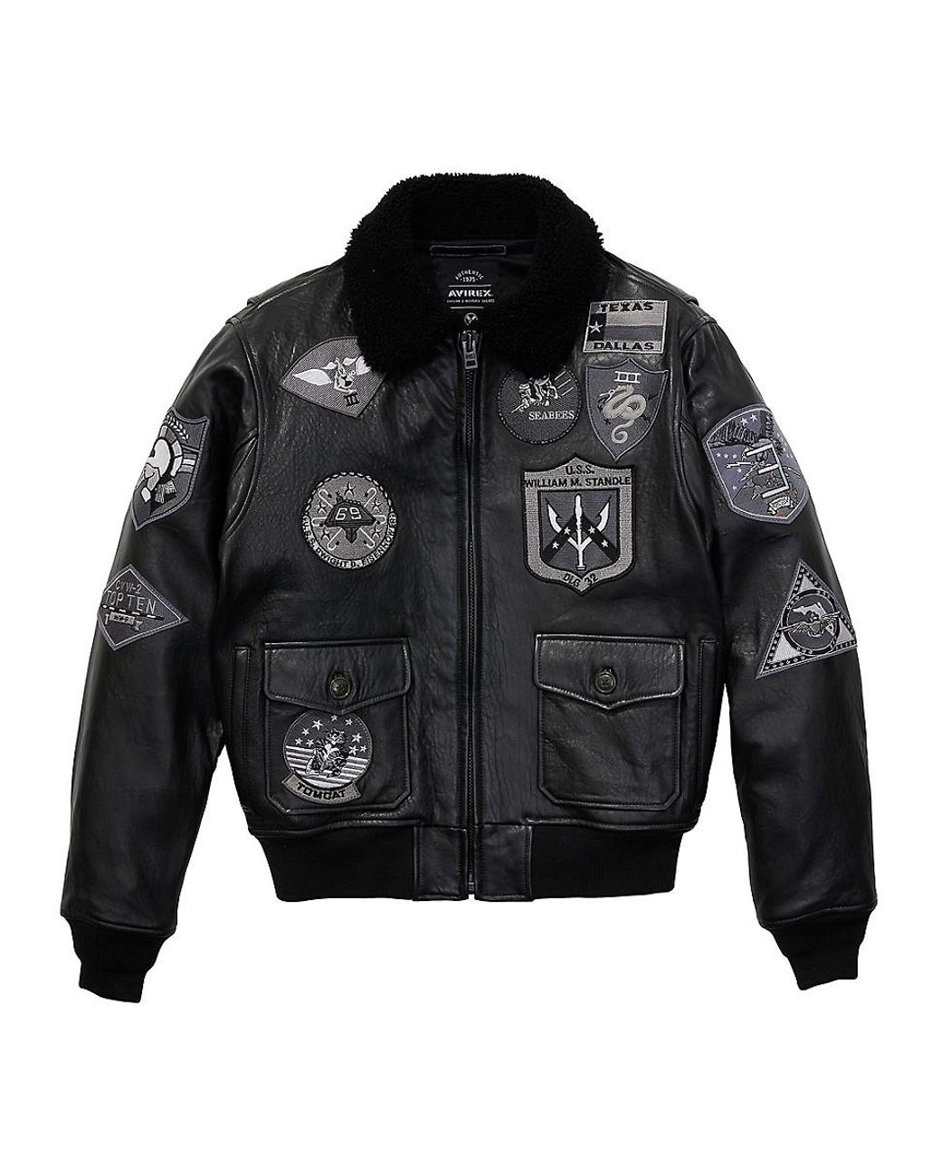 Avirex The G-1 Flight Jacket in Black for Men | Lyst UK