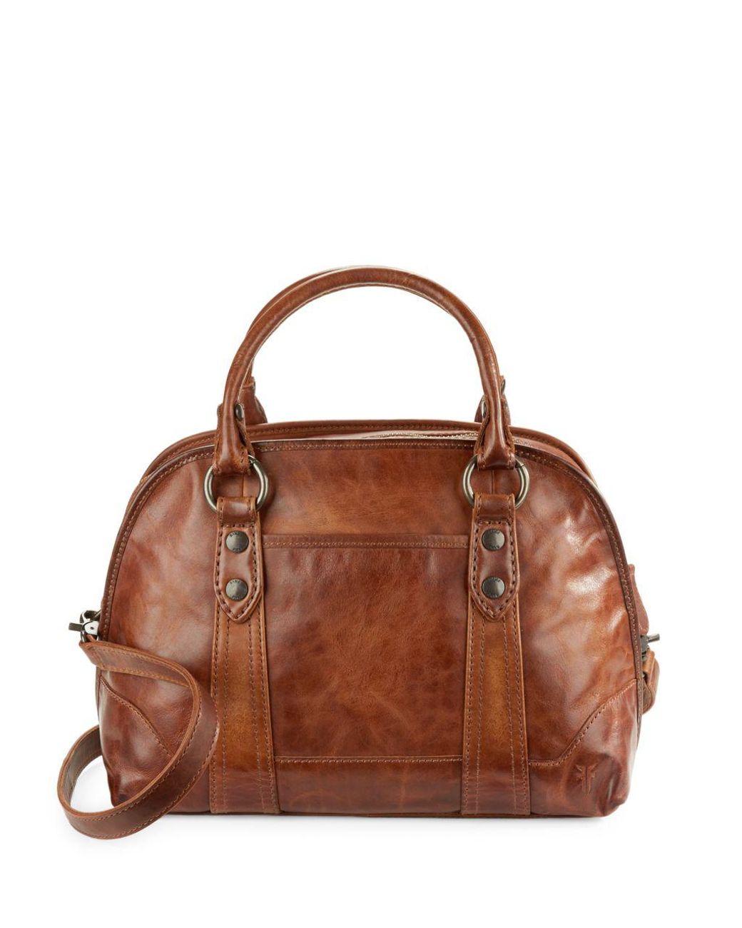 Frye Melissa Leather Domed Satchel in Brown | Lyst